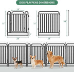 32 Inch Dog Playpen Outdoor, 28 Panels Puppy Playpen Heavy Duty Dog Play Pen Indoors, Rust Resistant Dog Pen for Large/Medium/Small Dogs, Dog Fence for RV Camping