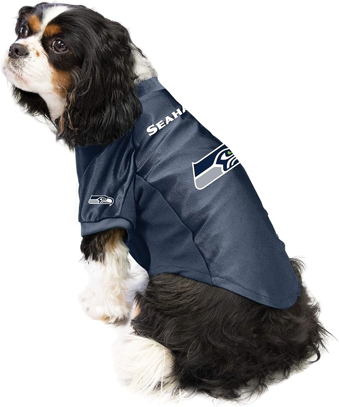 Littlearth NFL Seattle Seahawks Stretch Pet Jersey, Team Color, X-Small