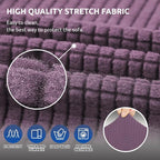Stretch Loveseat Couch Cover, 2 Cushion Couch Slipcover,Dark Purple | 1-Piece Washable Sofa Cover Pet Friendly (55"-78") Furniture Protector Soft Jacquard, Elastic Bottom for Dogs & Kids