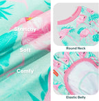 KYEESE Velvet Dog Pajamas Soft Onesie Shirt for Daily Wear, Flamingo | 4-Way Stretch, Lightweight & Breathable, Reduces Shedding, Gentle on Sensitive Skin, Recovery Support, Easy Potty Breaks