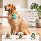 5 PCS Cat & Dog Grooming Kit Brush, Self-Cleaning Slicker Hair Brush, Nail Clipper, Undercoat Rake, Pet Bath Brush with Removable Screen,Pet Comb for Short & Long Haired Dogs Cats, Green