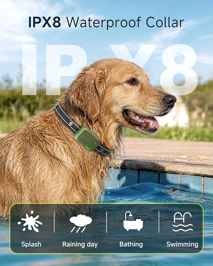 Dog Shock Collar - 4500FT Dog Training Collar with Remote for 10-120lbs Small Medium Large Dogs, IPX8 Waterproof Rechargeable Dog eCollar with Beep(1-8) Vibration(1-16) Safe Shock(0-99), No-Shock Mode