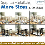 Clear Acrylic Dog Playpen Indoor, Expandable Size & Flexible Shape, Ideal for Small & Toy Dogs, White