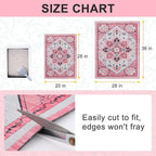 BEAUTYZOO Cat Litter Mat Litter Trapping Mat, 28"x 36" Large Litter Box Mat, Waterproof Kitty Litter Mat, Non-Slip Litter Rug Mats Pads for Floor Scatter Control, Soft on Paws & Easy to Clean, Pink