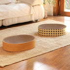 FUKUMARU Cardboard Cat Scratcher Bed, 2-in-1 Oval Cat Scratch Pad | Cats Scratching Board Lounge Bed Indoor, Durable Modern Kitty Scratcher Bowl, Cats Scratch Furniture Protector, Polka Dot