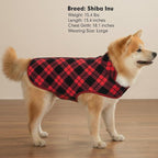 cyeollo Small Dog Coat Sherpa Dog Winter Coat, Reversible Fleece Doggie Jackets Sweater Vest for Small Dogs Male with Leash Hole, Soft Cold Weather Pet Coats, Buffalo Plaid S