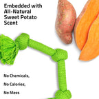 Playology Dog Toys | Dri-Tech Rope Tug of War Dog Toy for Tough Chewers | Sweet Potato Scented Jumbo Tug Rope Toys for Large Dogs