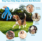 Dog Toys with Crinkle Paper- Octopus Stuffed Dog Squeak Toy Interactive Tug of War Puppy Toys for Small, Medium, Large Dogs