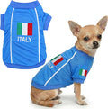 Parisian Pet Italy Dog Jersey - Breathable Mesh Puppy Football Jersey - Stretch Sporty Dog Clothes - Summer Shirts for Small Dogs - Soccer Jersey for Dogs - Sportswear Pet Clothes - Team Italy Apparel