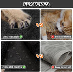 Couch Cover for 3 Cushion Cat Scratch Proof Couch Protector Washable Sofa Covers Sectional Black Couch Covers for Dogs Soft L Shape Sofa Slipcover for Pets Kids, 91" x 134"