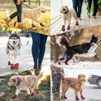 DcOaGt Dog Shoes for Large Dogs, 4PCS Anti-Slip Dog Boots & Paw Protectors for Hot Pavement Winter Snow Hiking Walking, Waterproof Breathable and Reflective Dog Booties for Large Size Dogs