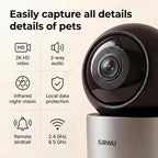 AI Pet Camera Indoor, Multi-Pet Recognition for Up to 6 Pets, 2K 3MP Dog & Cat Camera with 360° Auto Tracking, AI Daily Summaries, Night Vision, 2-Way Audio, 2.4/5GHz WiFi