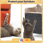 Cat Scratch Furniture Protector, 78.7"x15.8" Cat Scratch Pad for Couch | Trimmable Self-Adhesive DIY Sofa Wall Cats Tower Mat, Replacement Pads from Pet Claws, Dark Gray