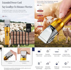 Dog Grooming Clippers Sheep Shears Horse Pet Thick Hair Trimmer | Powerful Electric professional dog clippers,heavy duty cat shaver,long matted thick coat Farm Livestock fur trimmers