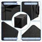 Dog Car Seat Extender with Seat Cover, Front & Back Seat Extender with Storage, Car Organizer for Large Dogs up to 120lbs