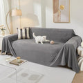 Sectional Couch Cover for 3 Cushion Sofa Washable, Cat Scratch Proof Sofa Covers, Furniture Protector Oversized L Shape Big Sofa Slipcovers for Dogs, 91" x 150", Grey