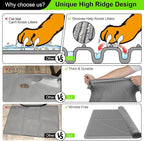 Mofason Cat Litter Mat Litter Trapping Mat XXL Grey Silicone Litter Box Mat | Waterproof 38"x25" kitty litter mat for floor; extra large litter trapping, litter matt for cat litterbox easy clean pet mat