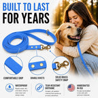 Gummy K9 Dog Leash, Biothane, Dog Training Leash, Made in The USA, 6 Feet, Various Sizes & Colors (5/8, Light Blue)