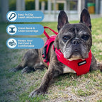 Voyager Step-in Flex Adjustable Dog Harness - Red, X-Large | 23 - 28" in Chest, Fully Adjustable, Reflective Bands, All Weather Breathable Air Mesh, Lightweight, Fast Drying