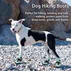 MIGOHI Dog Boots Large Size Dogs, Breathable Dog Shoes for Summer Hot Pavement, Waterproof & Anti-Slip Paw Protectors for Rain, Snow, Hard Floors, Durable Reflective Hiking Booties, Green Size 8