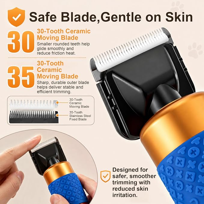 Sheep Shears for Dogs, 200W Max Dog Clippers for Grooming Thick Hair | Spare Blade, 2 Guide Combs, Carry Case, 10ft Cord, 2000-6600 RPM, Low Noise, for Sheep, Goats, Alpacas & Large Dogs