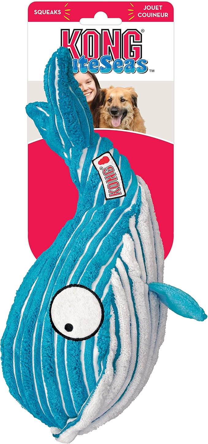 KONG - CuteSeas Whale - Corduroy Plush Dog Toy - For Large Dogs