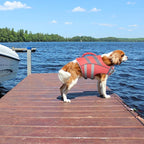 Kuoser Reflective Dog Life Jacket, Dog Life Vest for Swimming Boating | Adjustable Pet Lifejackets, High Flotation Doggie Swimsuit with Rescue Handle for Small Medium Large Dogs