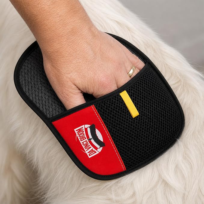 Da Vinci Pet Hair Removal Gloves, Reusable Electrostatic Mitt | Remover for furniture, clothing, bedding, car seats and carpets, grooming mitt for dogs and cats, machine washable