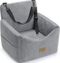 JOEJOY Dog Car Seats for Small Medium Dogs Under 35lbs, Dog Booster Seat with Detachable Washable Cover and Cushion, Memory Foam Pet Car Seat with Safety Belt and Storage Pockets (LG)