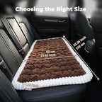Avont Dog Bed for Car Back Seat, 2026 New Backseat Pet Bed Mat | 52.3"x23.6" Back Seat Pet Cover for Dogs Machine Washable Non-Slip Thick Plush Travel Mat for SUVs Trucks Camping - Brown