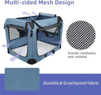 Petprsco Collapsible Dog Crate, 40 inch Portable Dog Crates for Large Dogs | Large Soft Foldable Dog Crate & Kennel for Travel, 3-Door with Sturdy Steel Frame & Durable Mesh Windows, Indoor/Outdoor