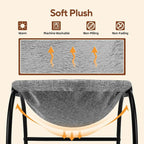 LIFLIX Raised Cat Hammock Bed, Pet Bed for for Indoor Cats, Standing Cat Cot with Washable Plush,17.1 x 17 x 9.5 inches