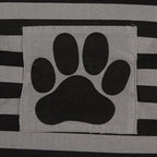 Bone Dry Pet Storage Collection Striped Paw Patch Bin, Black, Small Rectangle
