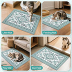 Unicorn Catcher 40"x30" Cat Litter Mat Non-Slip Washable Litter Box Mat | High-Density PVC Litter Catcher Mat Efficiently Traps Scattered Litter From Paws To Keep Floors Clean