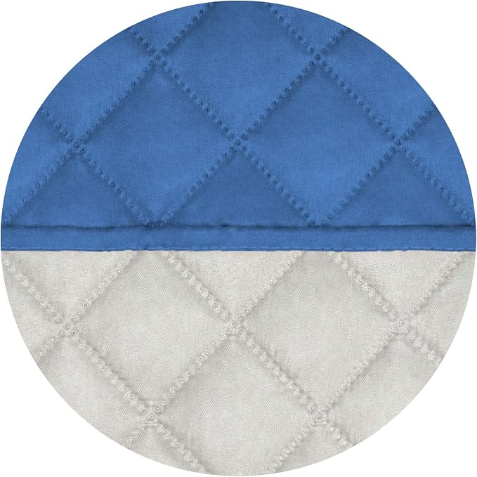 PureFit Reversible Recliner Chair Covers Couch Covers for Dogs, 19 in | Blue/Ivory, Water Resistant Couch Protector, Washable Pet Couch Cover with Non Slip and Elastic Straps For Kids