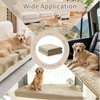 100% Waterproof Couch Covers for Dogs, 35"×59" Washable Couch Cover, Non Slip Sectional Couch Covers for 3 Cushion Sofa Cover Pet Friendly, Cat and Dog Couch Bed Cover-Camel