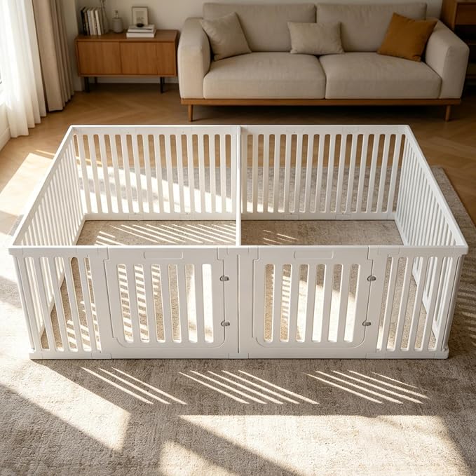 Dog Playpen Expansion Panels 4-Packs, Height 25.6 inch, White