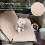 VIVAGLORY Dog Seat Cover Pet Seat Protector, Large, Heather Khaki | Backseat Cover for Car Suv & Truck, Back Rear Backseat Bench Protector