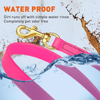 Viper Biothane K9 Working Dog Leash Waterproof Lead for Tracking Training Schutzhund Odor-Proof Long Line with Solid Brass Snap for Puppy Medium and Large Dogs, 33ft Passionfruit Pink