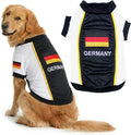 Parisian Pet Team Germany Dog Jersey - Breathable Mesh Puppy Football Jersey - Lightweight Stretch Sporty Dog Clothes - Summer Shirts for Large Dogs - Soccer Jersey for Dogs - Sportswear Pet Clothes