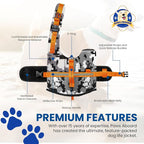 Dog Life Jacket — Premium Swim Vest with SafeChin Anti-Choke Collar | PAWS Aboard Grey Camo | RapidLift Rescue Handle, D-Ring, Reflective Trim | Boating, Kayaking, Pool | XX-Small (Under 6 lbs)