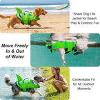 Fragralley Shark Fin Dog Life Jacket, High Buoyancy with Tear-Resistant Nylon of Dog Swim Vest, Pet Life Preserver for Small Medium Large Dogs, Puppy Float Vest for Swimming and Boating