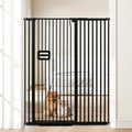 55'' Extra Tall Cat Gate, 42.9"-46.9" Wide Auto Close Tall Pet Gate for Doorways, Pressure Mounted High Dog Door Gate No Drilling Cat Fence Safety Baby Gate for Stairs, Doorways, Black