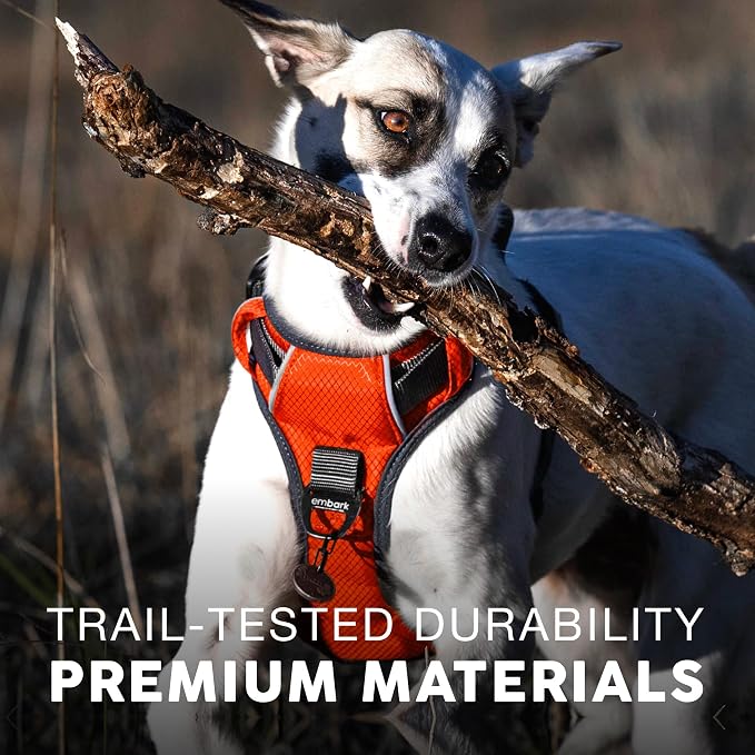Embark Adventure No-Pull XL Dog Harness for Extra Large Dogs – Reflective Trim, Military-Grade Nylon, Dual Leash Clips, Gel-Lined Handle