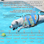 Fragralley Shark Fin Dog Life Jacket High Buoyancy, Adjustable Dog Life Vest with Quick Release Buckles & Rescue Handle for Swimming Boating, Small Medium Large Dogs