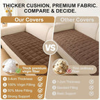 Smiry Couch Cover for Dogs, Non Slip Fuzzy Pet Sofa Covers Washable | Sofa Slipcovers for 3 Cushion Couch, Soft Thick Furniture Protector for Cats Dogs, Against Fur, Dirt, Scratch (35.4"x95")