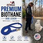 Gummy K9 Dog Leash, Biothane, Dog Training Leash, Made in The USA, 6 Feet, Various Sizes & Colors (5/8, Blue)