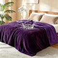 gogobunny Waterproof Reversible Flannel Blanket for Dogs and Cats, Double-Sided Furniture Protector Throw for Sofa, Couch, Bed Against Spills & Pet Fur (60" x 80", Dark Purple/Light Purple)
