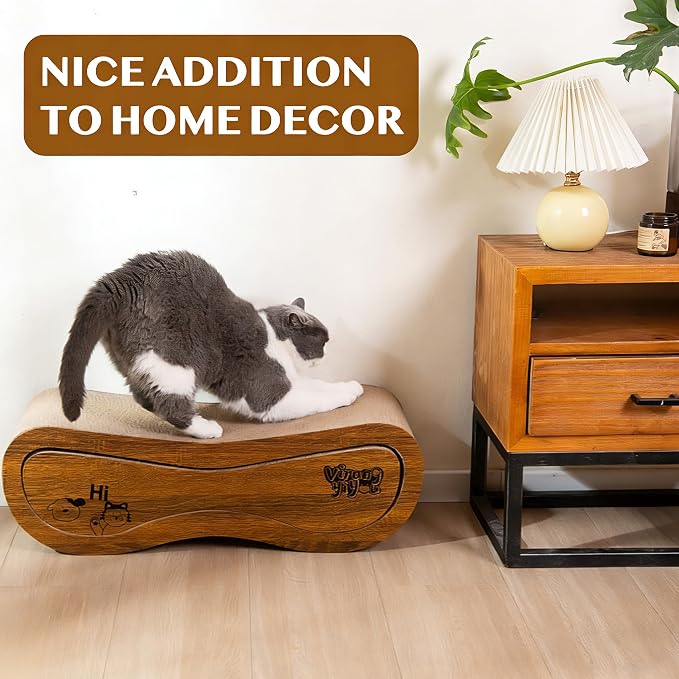 Cat Scratcher, 2 in 1 Cardboard Cat Scratchers for Indoor Cats Scratch Pad | Pet Cat Supplies for Scraching & Napping & Hiding, as Scratching Post Couch Lounger Bed Furniture Protector, XLarge 34.2 Inch