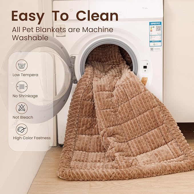 Couch Cover for Dogs Washable, Non-Slip Pet Couch Covers for Sofa, Fuzzy Dog Couch Cover Blanket, Thick, Soft, Plush Couch Cushion Covers for Sofa Protector (Coffee, 23.6" x 47.2"/60 x 120cm)